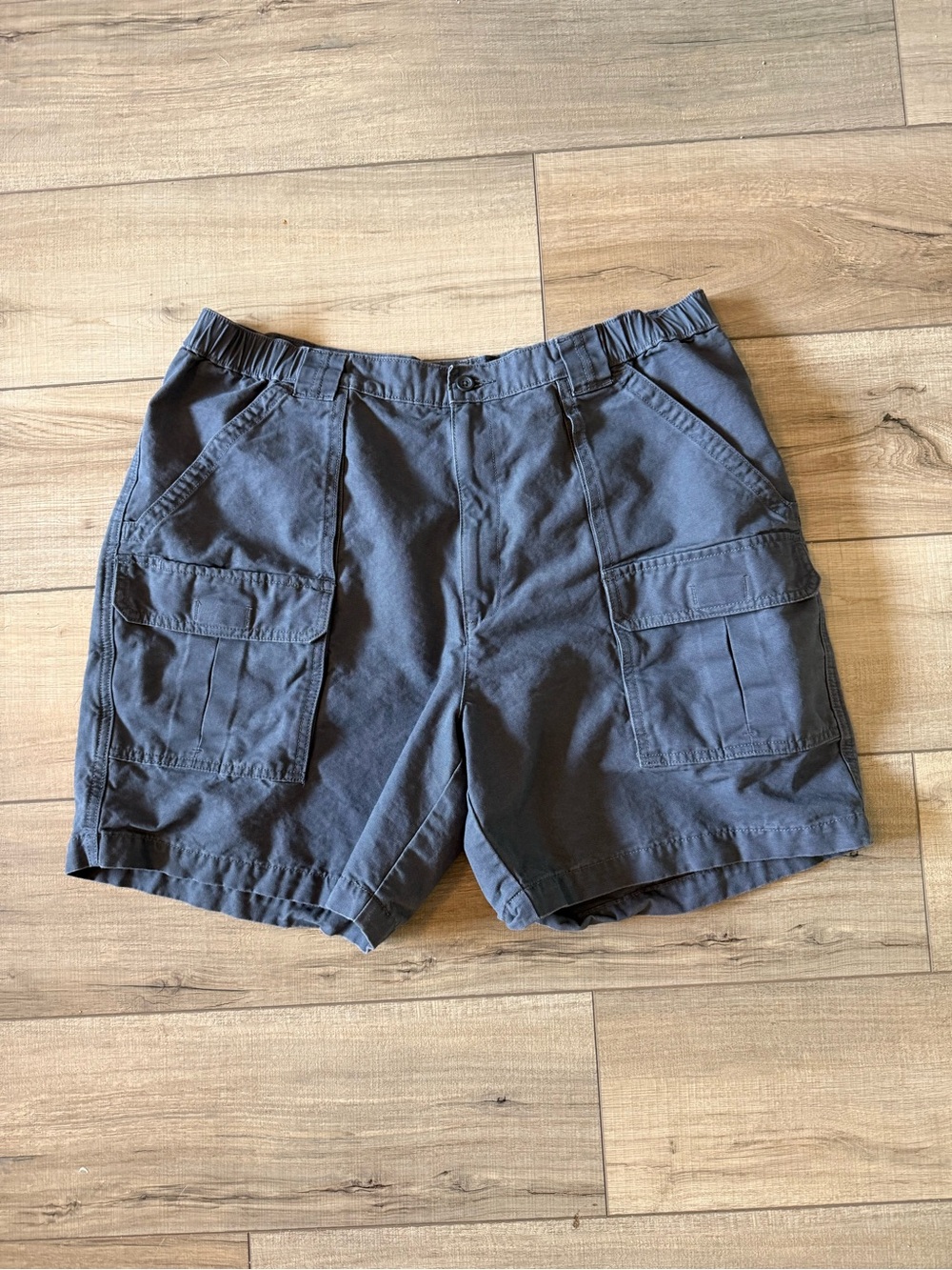 Savane 100% Cotton Cargo Shorts in Diesel Grey